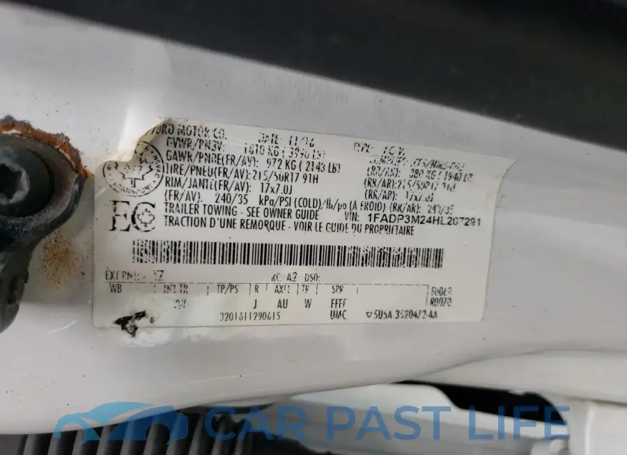 1FADP3M24HL207291# 12