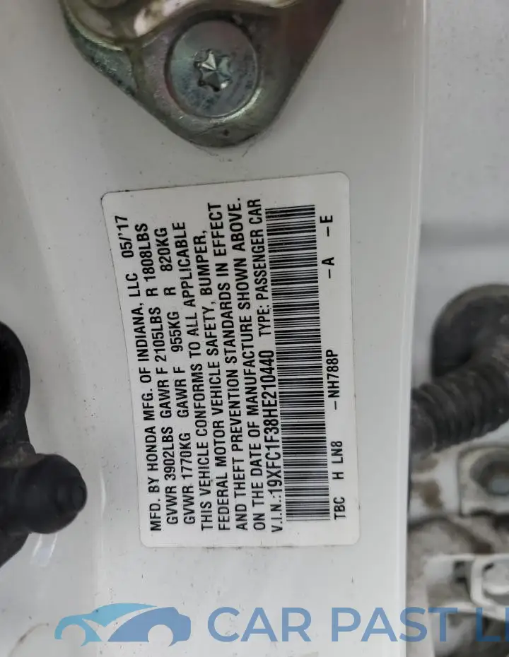 19XFC1F38HE210440# 12