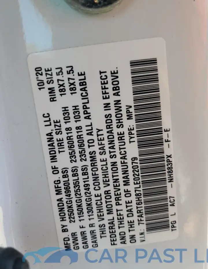 7FART6H87LE022079# 13
