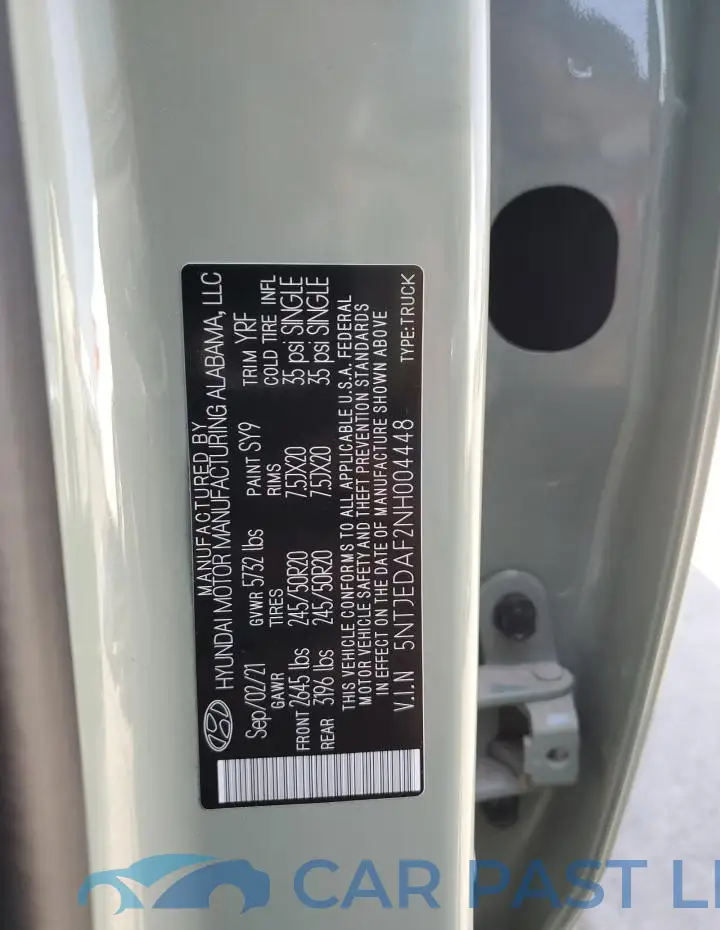 5NTJEDAF2NH004448# 12