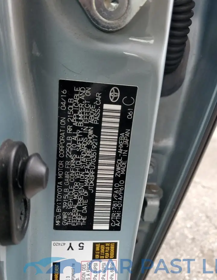 JTDKBRFU7G3519217# 12