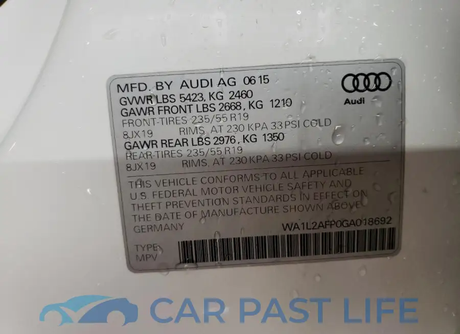 WA1L2AFP0GA018692# 12