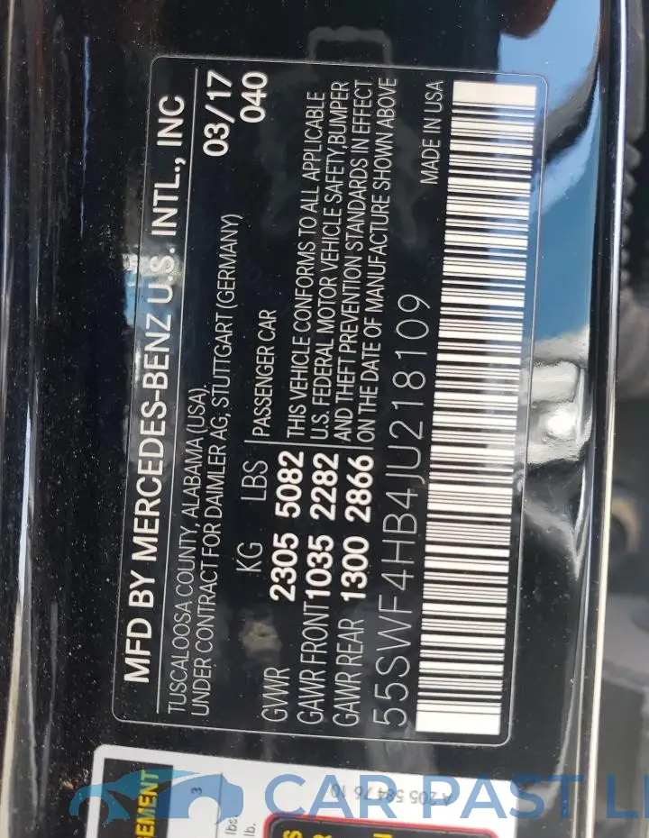 55SWF4HB4JU218109# 12