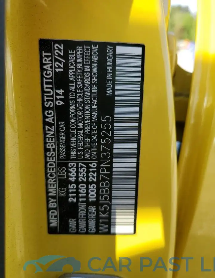 W1K5J5BB7PN375255# 12