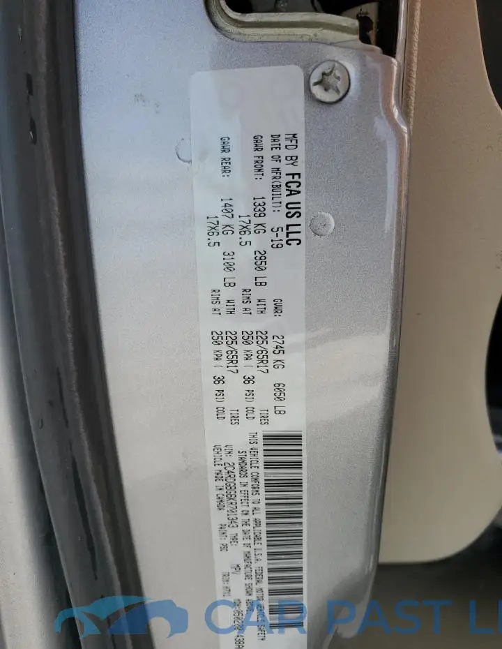 2C4RDGBG6KR701343# 13