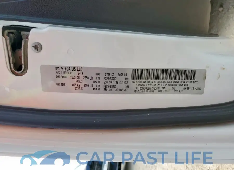 2C4RDGEG4KR765067# 13