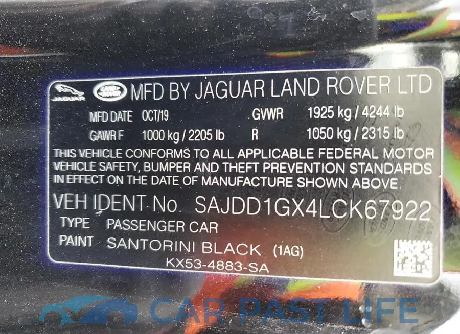 SAJDD1GX4LCK67922# 12