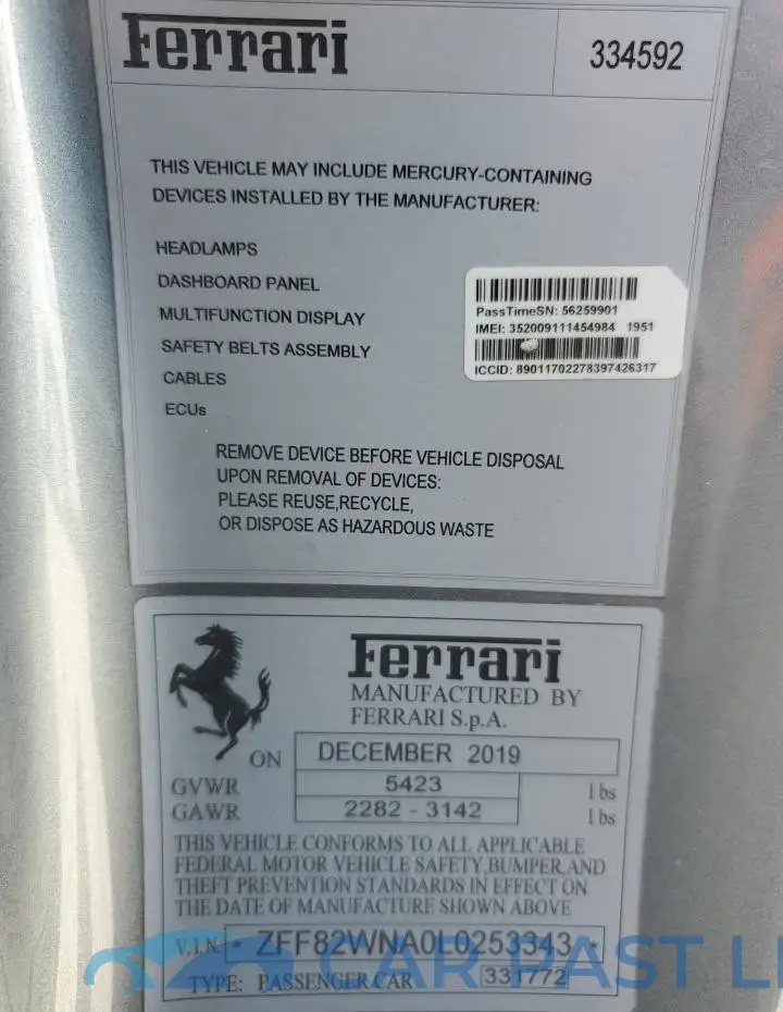 ZFF82WNA0L0253343# 12