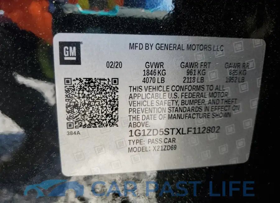1G1ZD5STXLF112802# 12