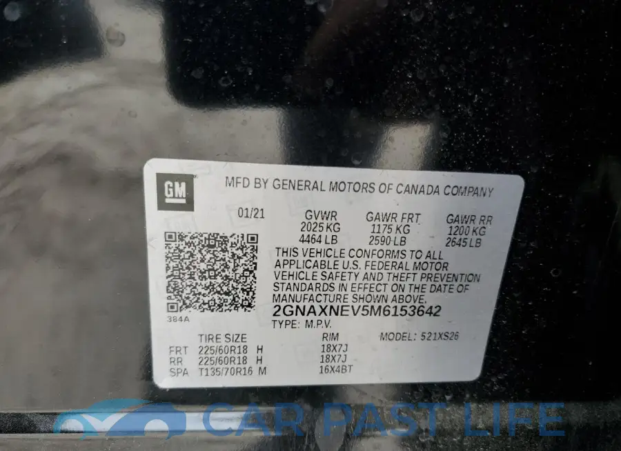 2GNAXNEV5M6153642# 13