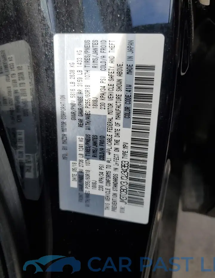JM3TCBCY3J0234353# 13