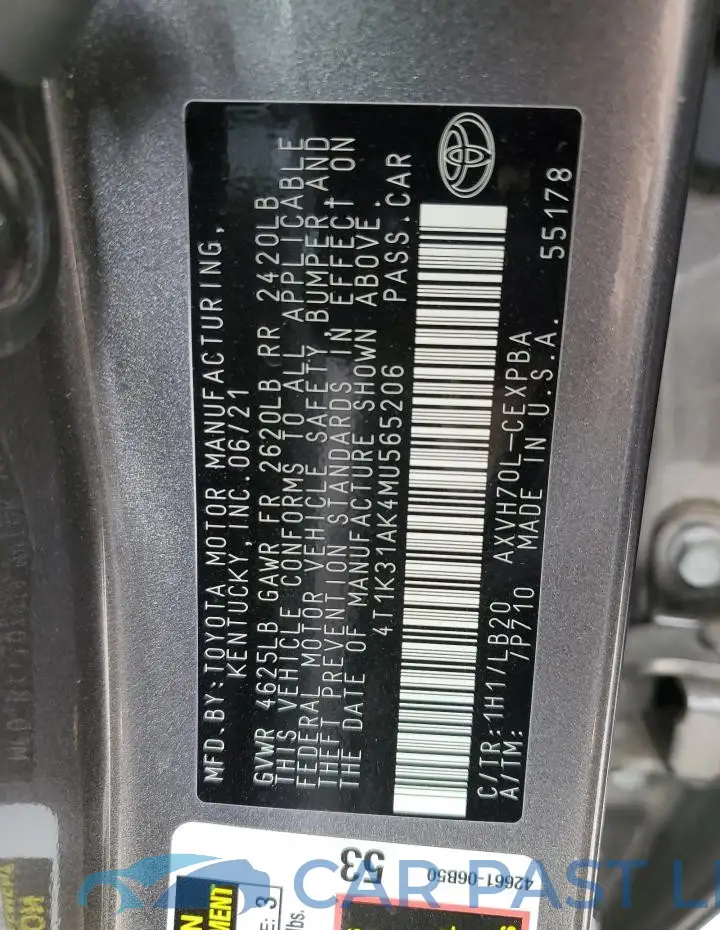 4T1K31AK4MU565206# 13