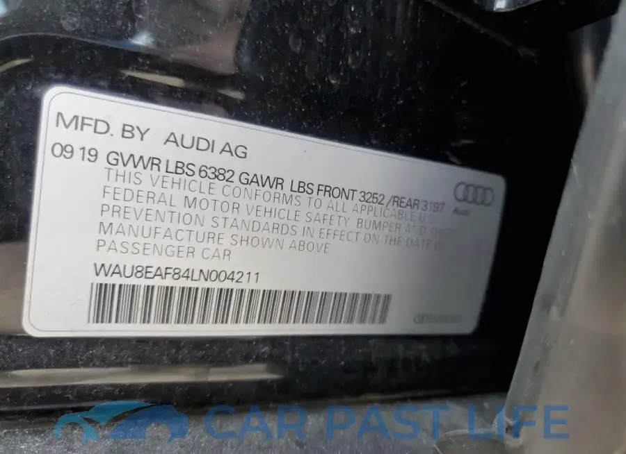 WAU8EAF84LN004211# 12