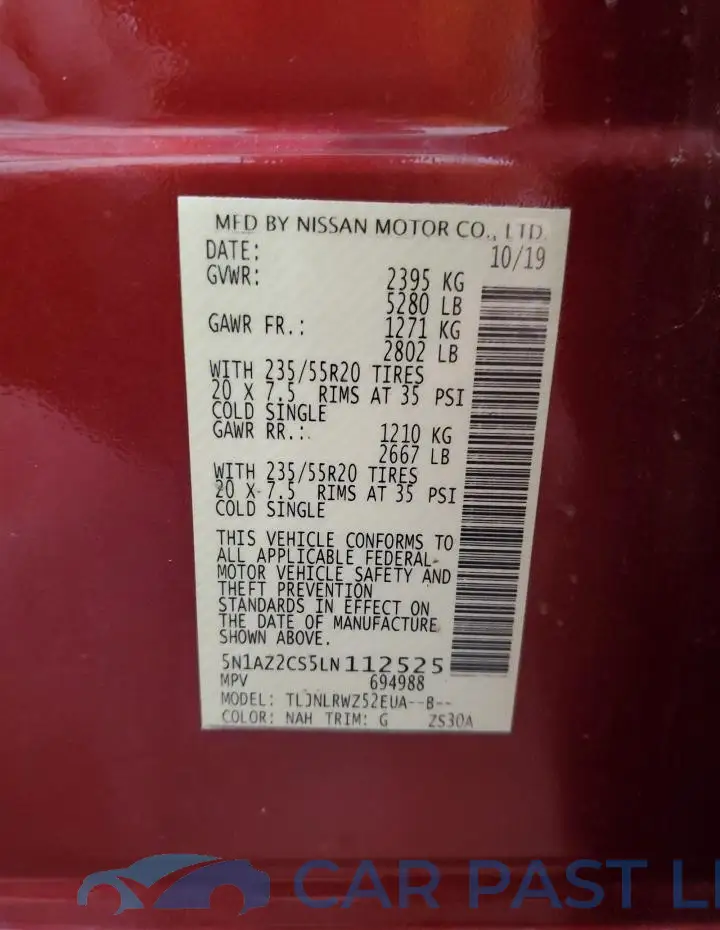 5N1AZ2CS5LN112525# 13
