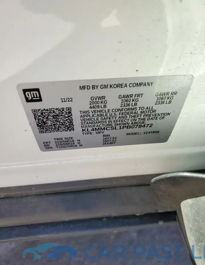 KL4MMCSL1PB078472# 12