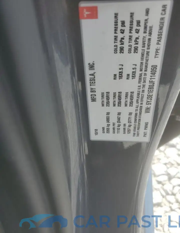 5YJ3E1EB0JF114050# 12