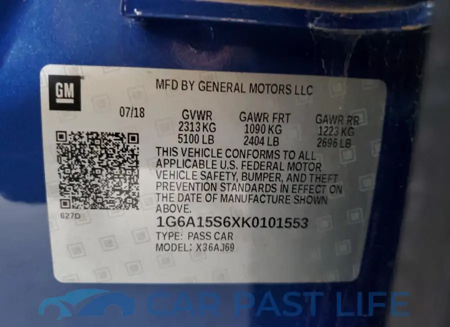 1G6A15S6XK0101553# 12