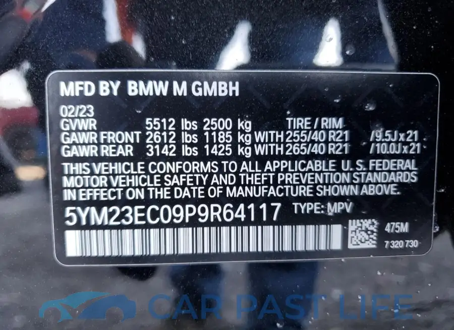 5YM23EC09P9R64117# 13