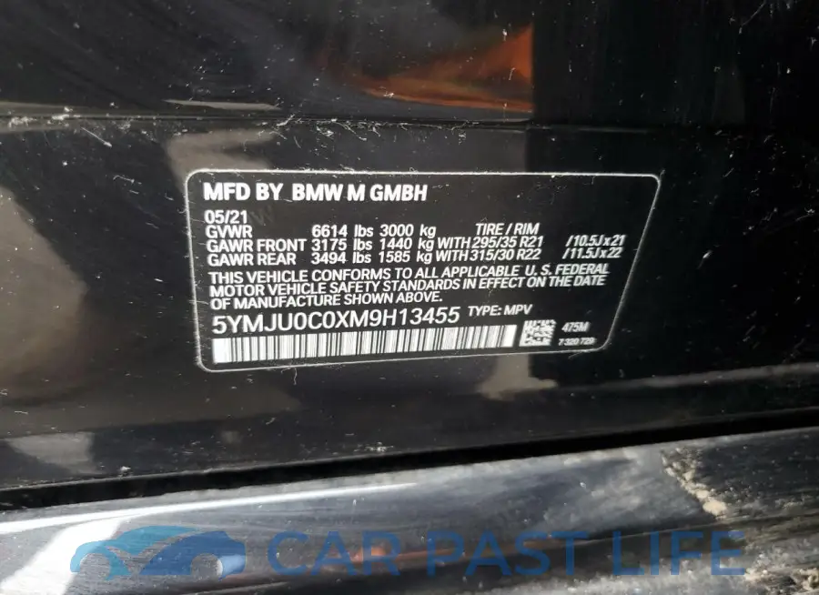 5YMJU0C0XM9H13455# 13