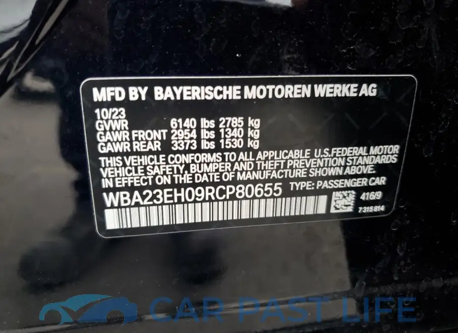 WBA23EH09RCP80655# 12