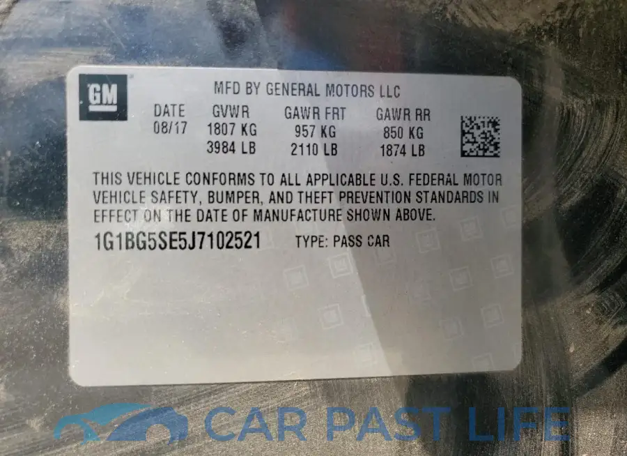 1G1BG5SE5J7102521# 12