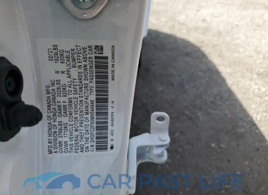 2HGFC2F60MH544946# 12