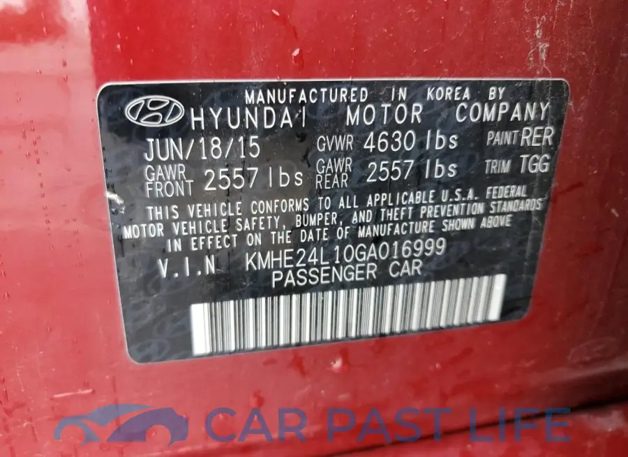 KMHE24L10GA016999# 12