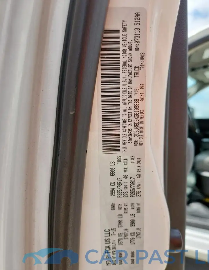 3C6JR6DGXGG109888# 12