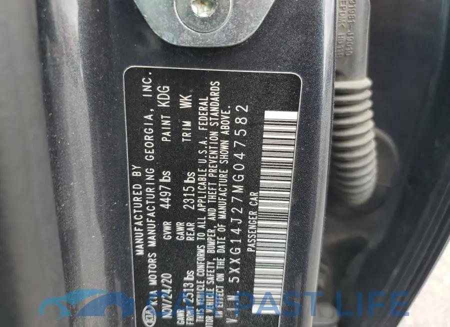 5XXG14J27MG047582# 12