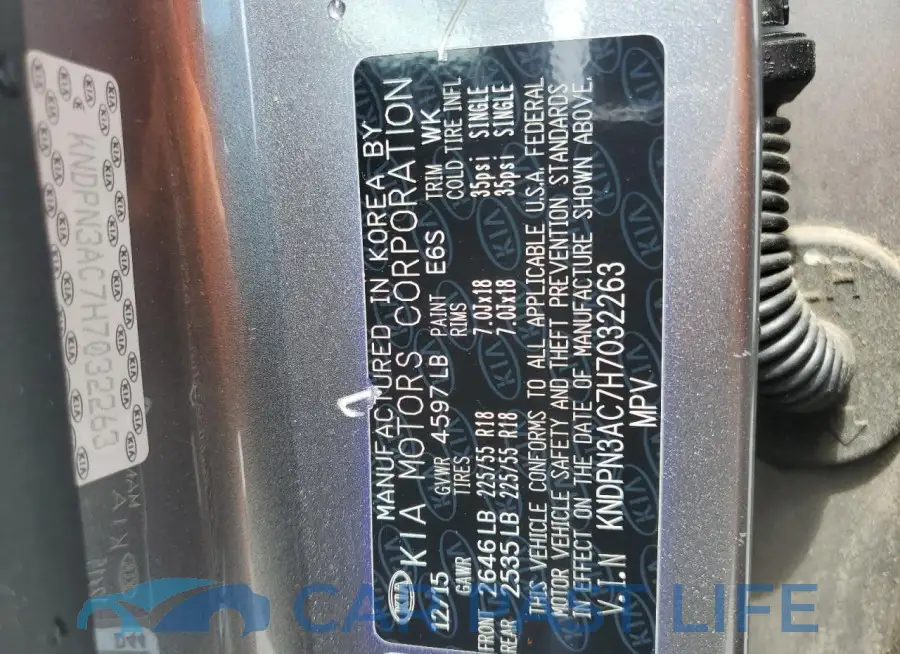 KNDPN3AC7H7032263# 13