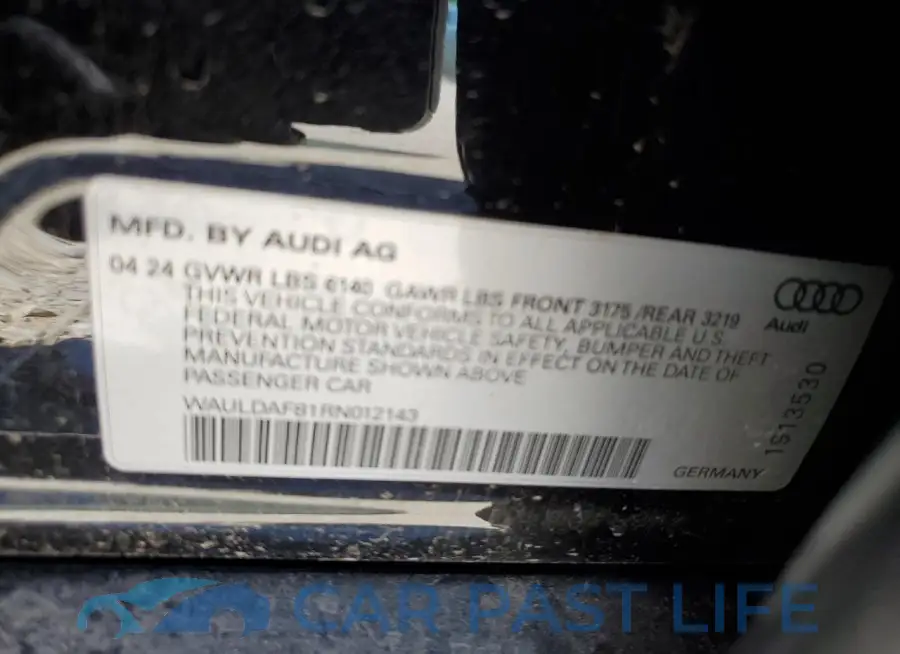 WAULDAF81RN012143# 12