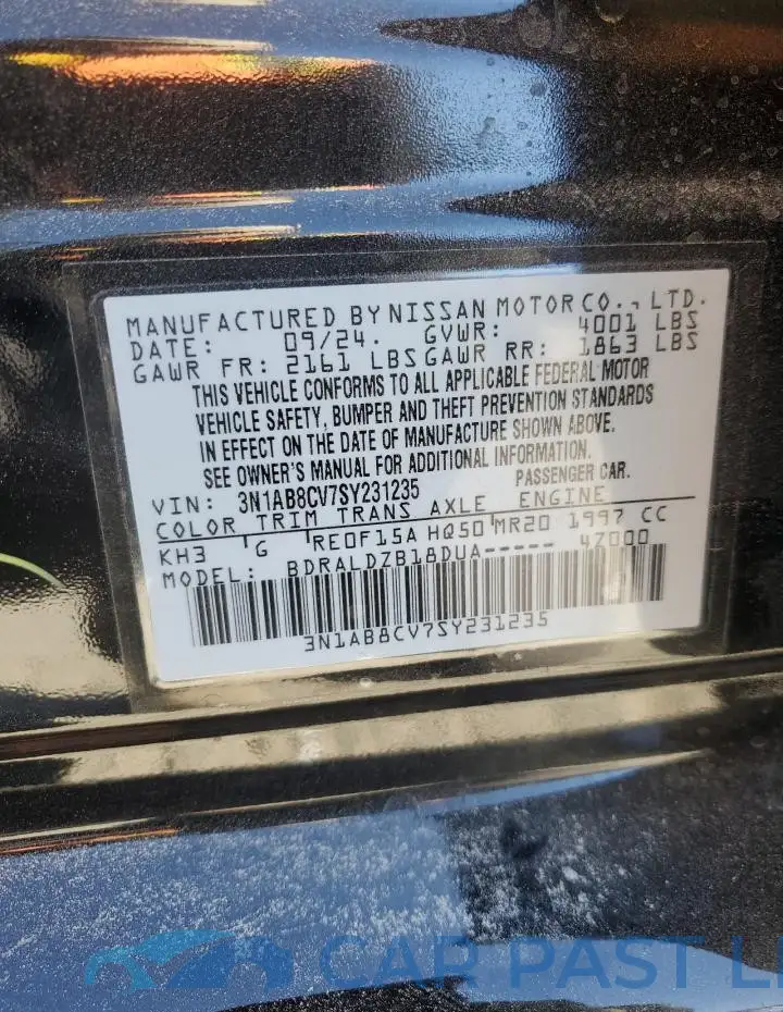 3N1AB8CV7SY231235# 12