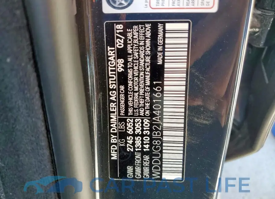 WDDUG8JB2JA401661# 12