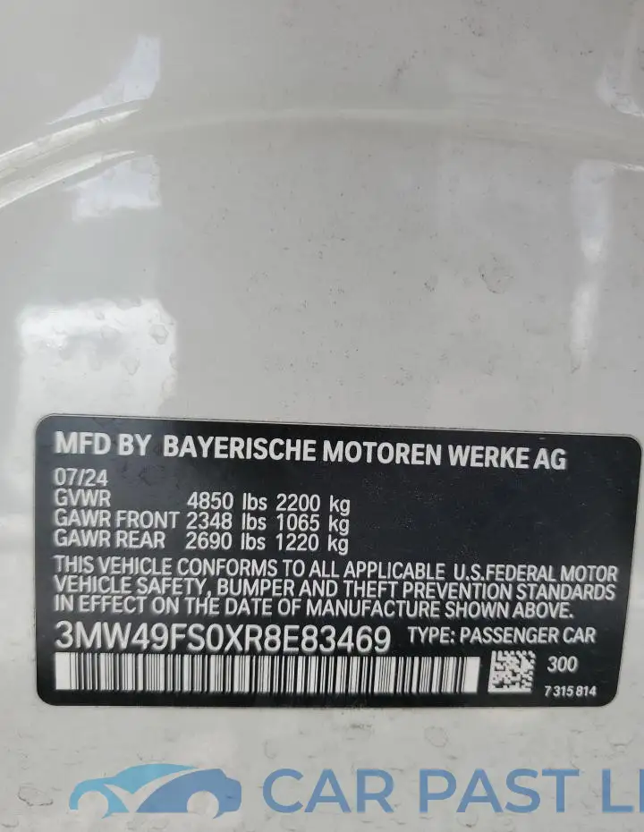 3MW49FS0XR8E83469# 12