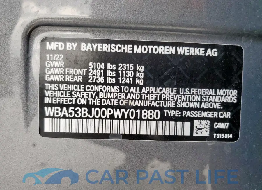 WBA53BJ00PWY01880# 12