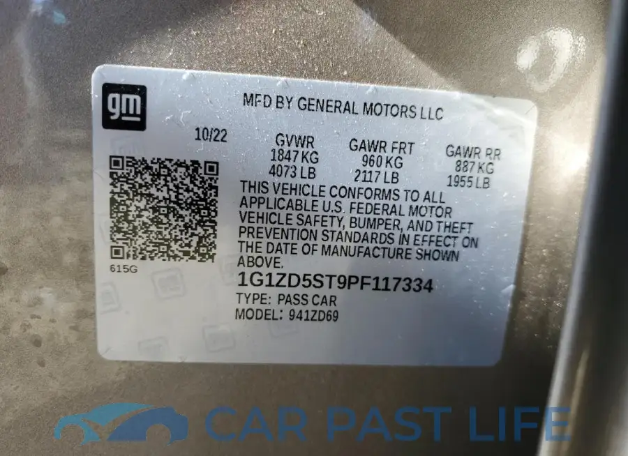 1G1ZD5ST9PF117334# 12