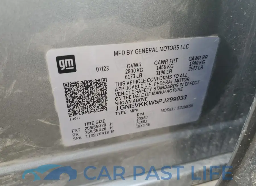 1GNEVKKW5PJ299033# 14