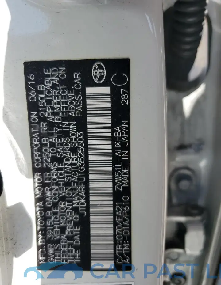 JTDKARFU1G3525503# 13