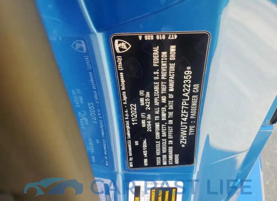 ZHWUT4ZF7PLA22359# 12