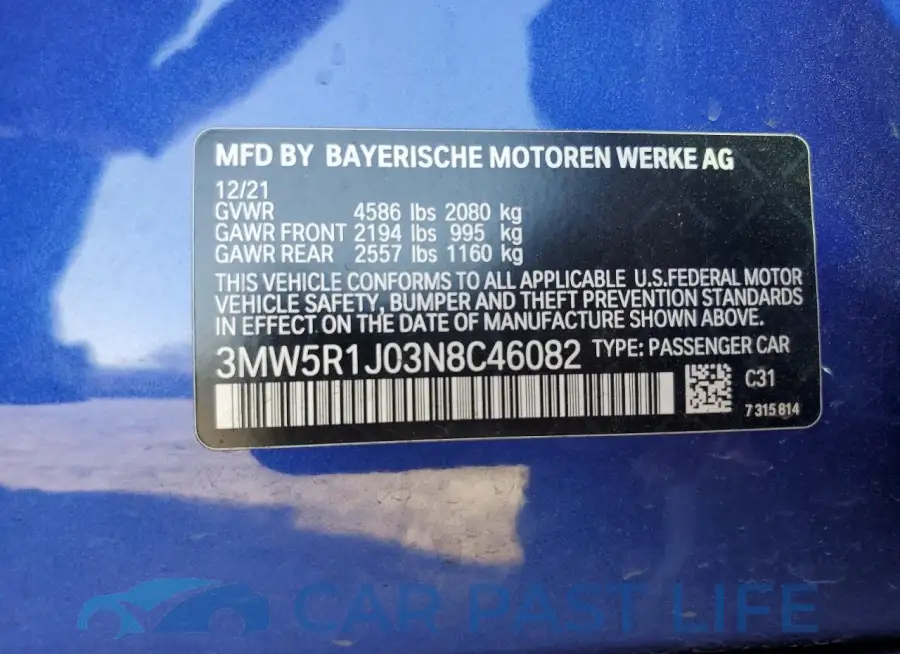 3MW5R1J03N8C46082# 12
