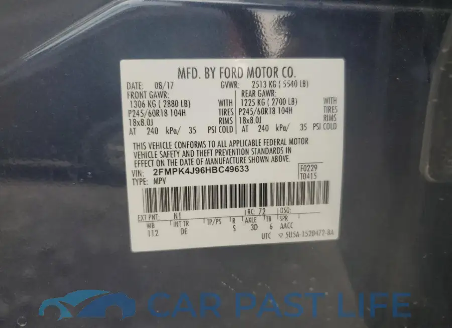 2FMPK4J96HBC49633# 12