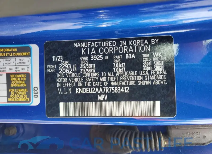 KNDEU2AA7R7583412# 13