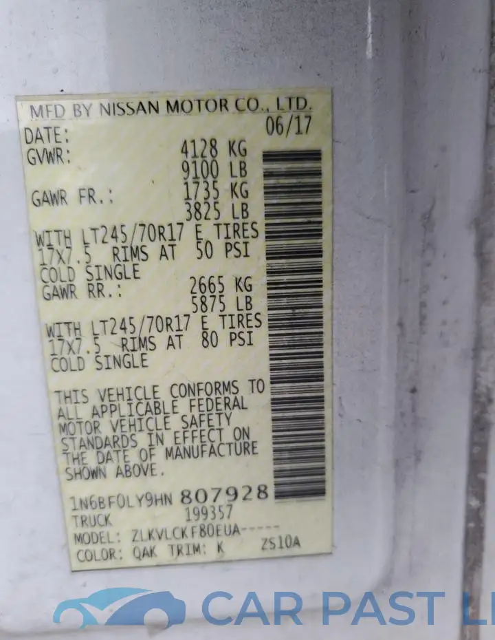 1N6BF0LY9HN807928# 13