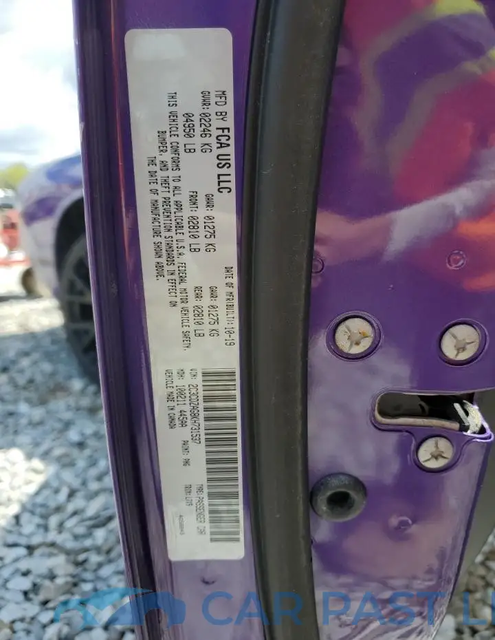 2C3CDZAG8KH731537# 12