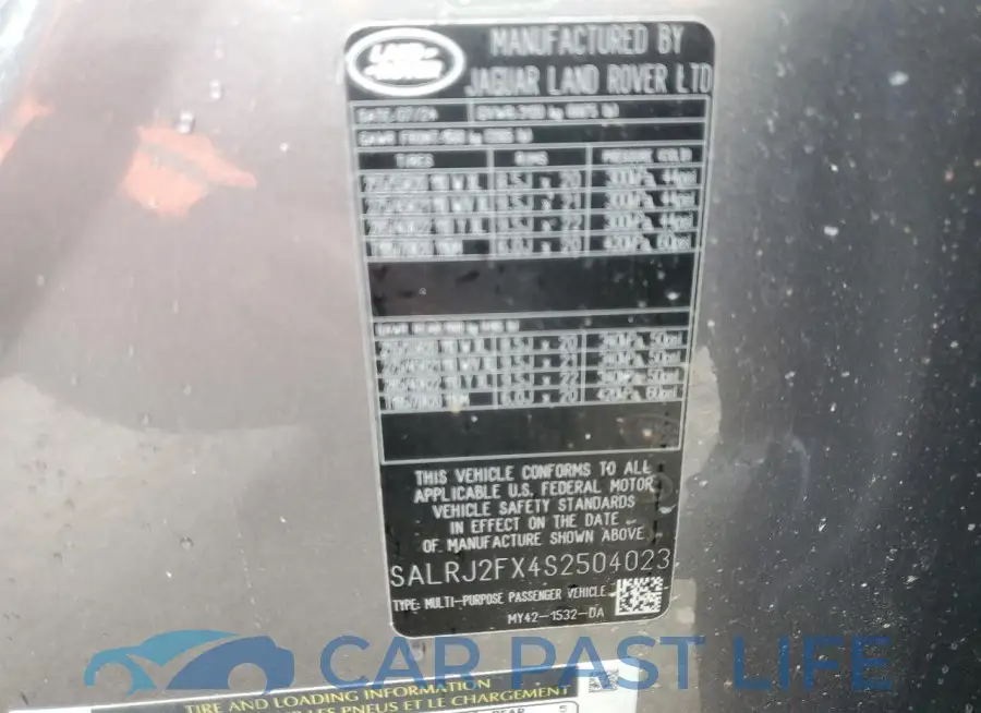 SALRJ2FX4S2504023# 13