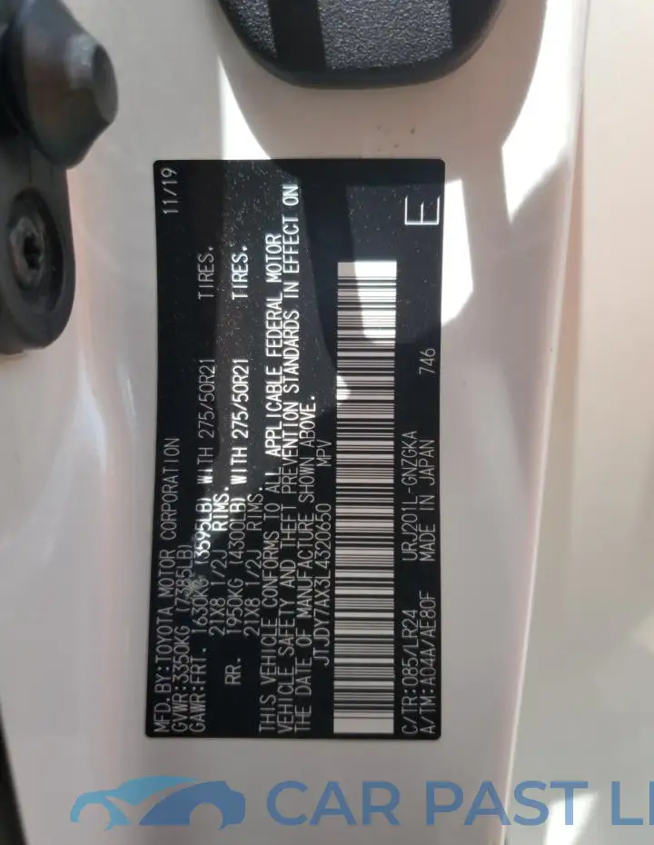 JTJDY7AX3L4320650# 13