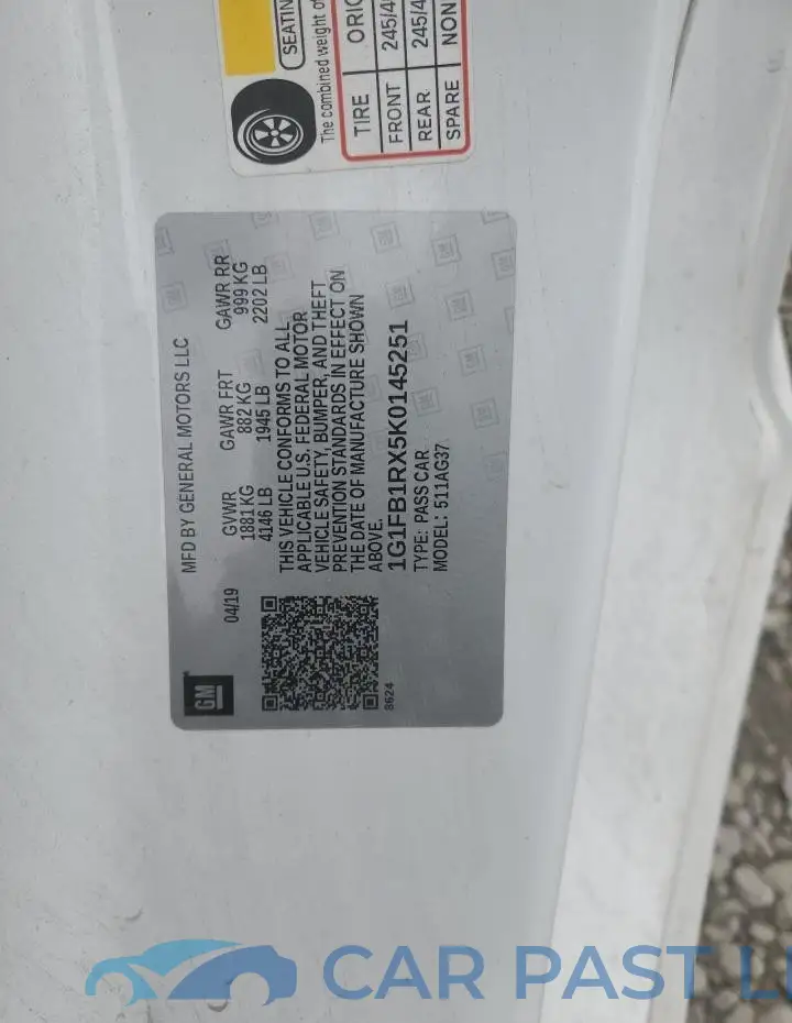 1G1FB1RX5K0145251# 12