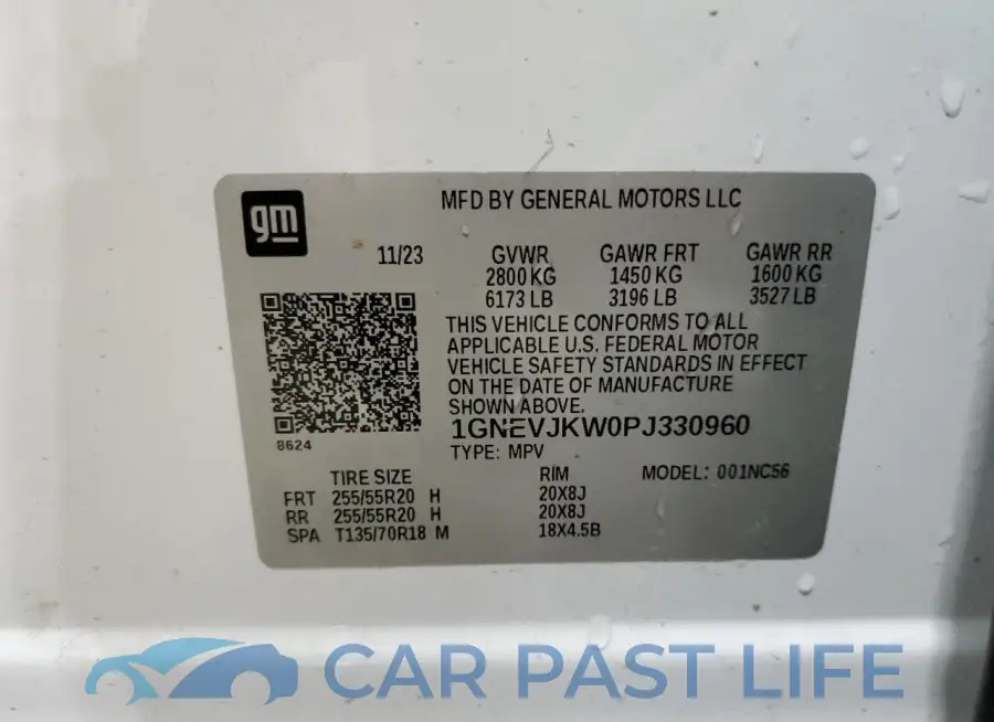 1GNEVJKW0PJ330960# 14