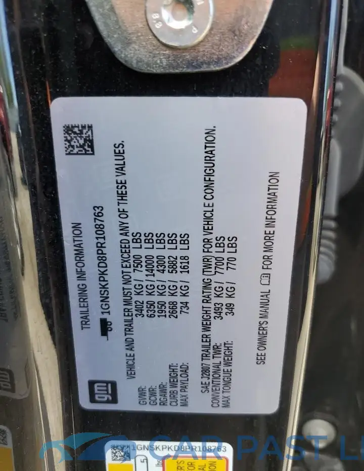 1GNSKPKD8PR108763# 13