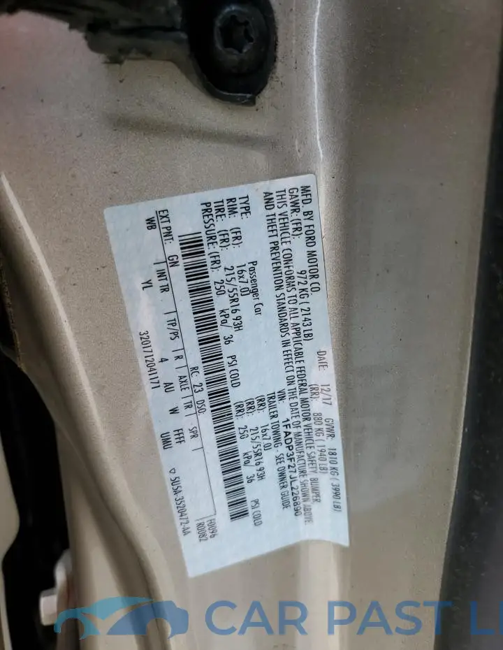 1FADP3F27JL226890# 13
